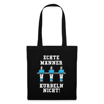 Tischfußball Spruch zum Kickern - Stoffbeutel - Schwarz - Vorne