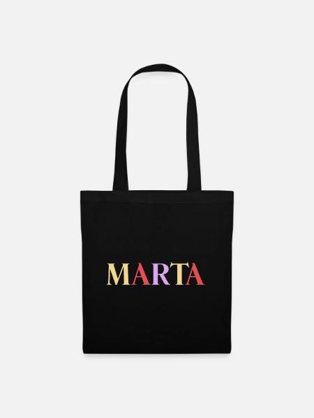 Name Spanierin Marta - Stoffbeutel - Schwarz