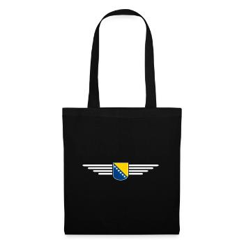 Bosnien & Herzegowina T-Shirt - Stoffbeutel - Schwarz - Vorne