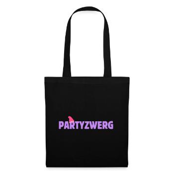 Partyzwerg Zwerg Faschingskostüm Zwergen Kostüm - Stoffbeutel - Schwarz - Vorne