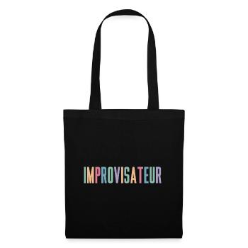Improvisateur : Mode Unique pour Artistes et Scène - Sac en tissu - noir - Devant