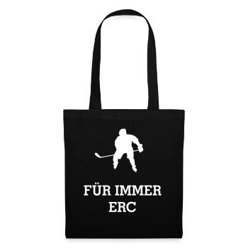 Für immer ERC - Für Eishockeyfans aus Schwenningen - Stoffbeutel - Schwarz - Vorne