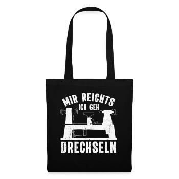 Woodturning Woodworking Woodturner Wood - Tote Bag - black - Front