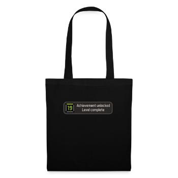 Achievement unlocked - Level 19 complete - Birth - Tote Bag - black - Front