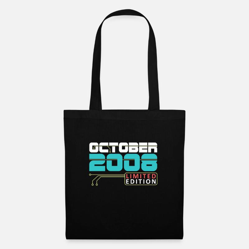 October 2008 - Geburtstag im Oktober - Stoffbeutel - Schwarz