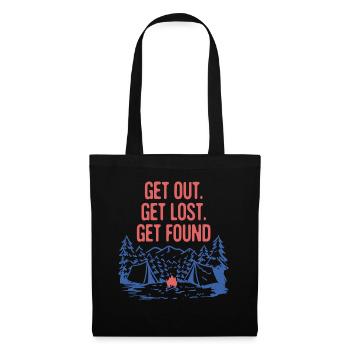 Get Out Get Lost Get Found Camping Wildlife - Tote Bag - black - Front