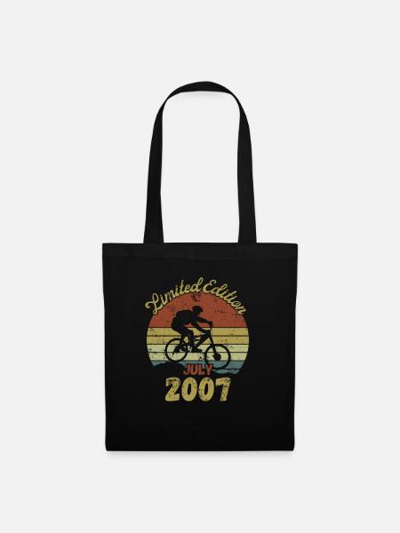 Geburtstag Fahrrad Bike July 2007 - Stoffbeutel - Schwarz