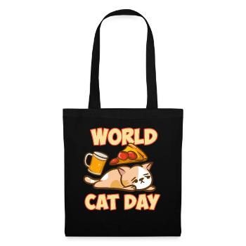 World Cat Day Weltkatzentag Tag der Katze Cat - Tote Bag - black - Front