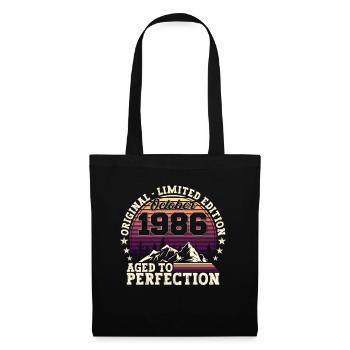 Original Octobre 1986 36th Birthday Gift - Sac en tissu - noir - Devant