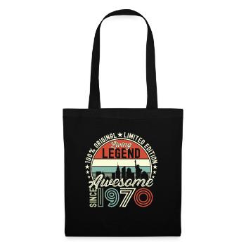 Né en 1970 52ème anniversaire Cadeau New York - Sac en tissu - noir - Devant