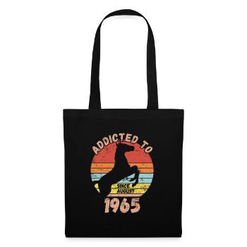 Geburtstag Pferde Reiten August 1965 - Stoffbeutel - Schwarz - Vorne