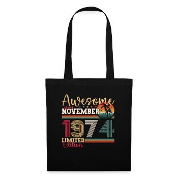Original November 1974 48th birthday gift - Tote Bag - black - Front