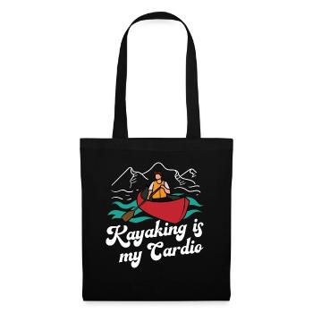 Faire du kayak en tant qu'amateur de kayak - Sac en tissu - noir - Devant