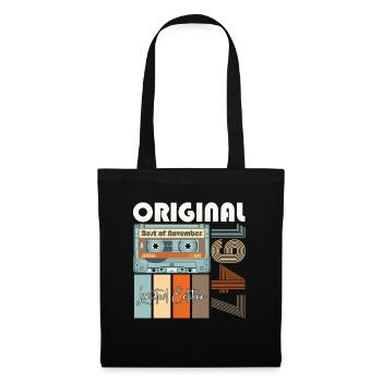 Novembre né en 1947 75e cadeau d'anniversaire - Sac en tissu - noir - Devant