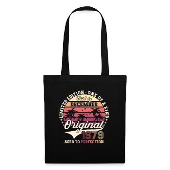 Cadeau original du 43e anniversaire de décembre 1979 - Sac en tissu - noir - Devant