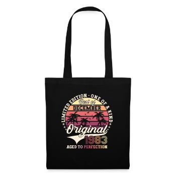 Cadeau original du 39e anniversaire de décembre 1983 - Sac en tissu - noir - Devant