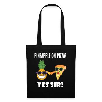 Pineapple Pizza Buddy Ironic Pals Hawaii Pizza - Stoffbeutel - Schwarz - Vorne