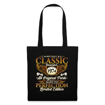 Décembre Né en 1974 Cadeau de 48e anniversaire - Sac en tissu - noir - Devant