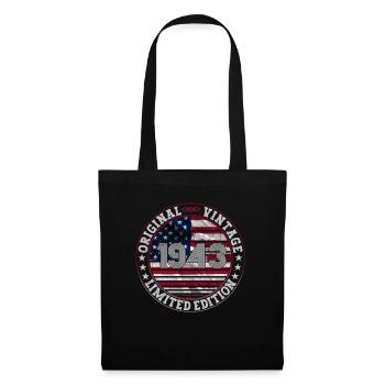 Jahrgang 1943 80. Geburtstag Geschenk Mann USA - Stoffbeutel - Schwarz - Vorne