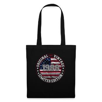 Né en 1988 35th birthday gift man / USA - Sac en tissu - noir - Devant