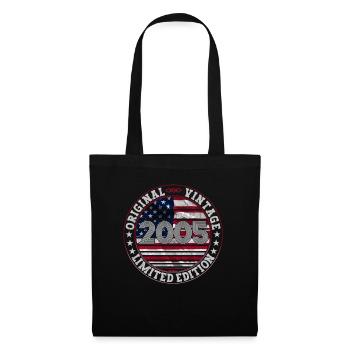 Jahrgang 2005 18. Geburtstag Geschenk Mann/ USA - Stoffbeutel - Schwarz - Vorne