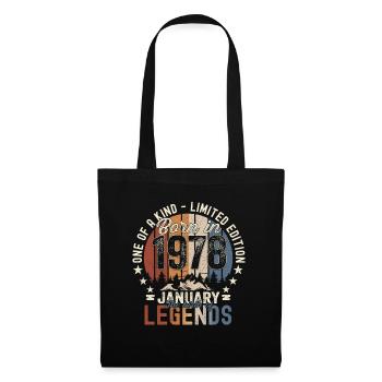 Born 1978 January 45th birthday gift man - Tote Bag - black - Front