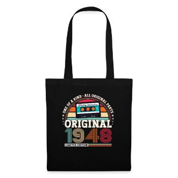 Janvier Né en 1948 Cadeau du 75e anniversaire - Sac en tissu - noir - Devant