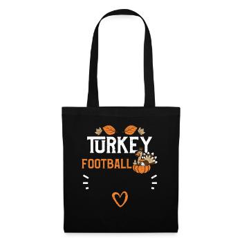 Turkey Football - Thanksgiving - Tote Bag - black - Front