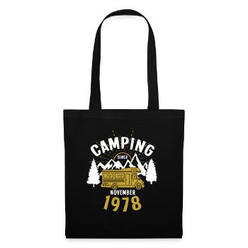 Anniversaire: Camping depuis novembre 1978 Camping-car - Sac en tissu - noir - Devant