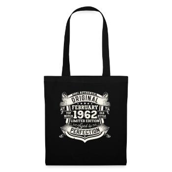 February born 1962 61st birthday gift man - Tote Bag - black - Front