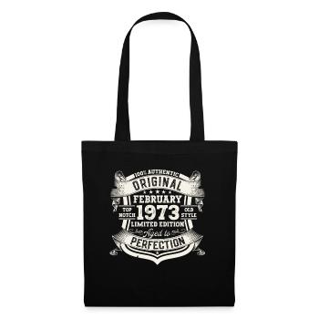February born 1973 50th birthday gift man - Tote Bag - black - Front