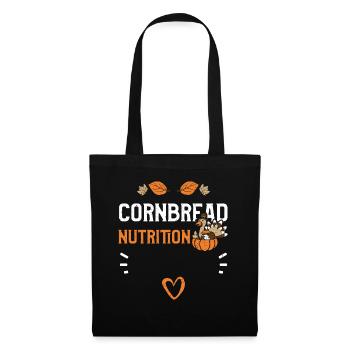Cornbread Nutrition - Thanksgiving - Stoffbeutel - Schwarz - Vorne