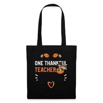 One Thankful Teacher - Stoffbeutel - Schwarz - Vorne