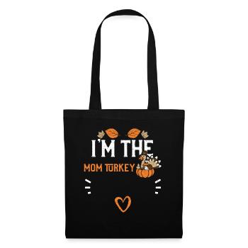 Je suis la maman Turquie - Thanksgiving - Sac en tissu - noir - Devant