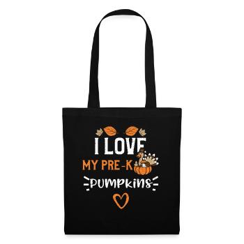 J’adore mes citrouilles pré-K - Sac en tissu - noir - Devant