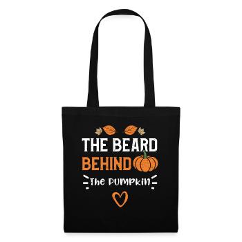 The Beard Behind The Pumpkin - Stoffbeutel - Schwarz - Vorne