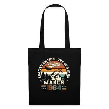59e anniversaire Mann Original March Né en 1964 - Sac en tissu - noir - Devant