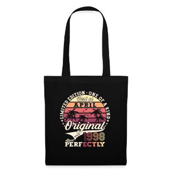 25e anniversaire homme Best of April né en 1998 - Sac en tissu - noir - Devant