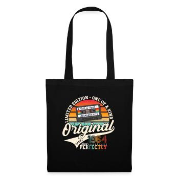 59e anniversaire homme April Born 1964 Cassette - Sac en tissu - noir - Devant