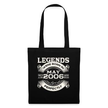 17th Birthday Man May Vintage 2006 Legendary - Tote Bag - black - Front