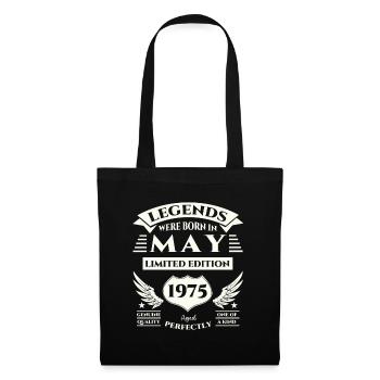 48. Geburtstag Mann legendär Mai Jahrgang 1975 - Stoffbeutel - Schwarz - Vorne