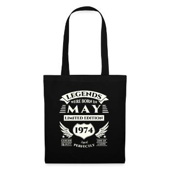 49th Birthday Man Legendary May Born 1974 - Tote Bag - black - Front