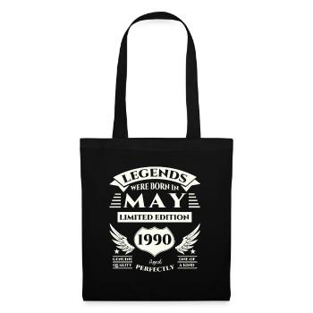 33rd Birthday Man Legendary May Vintage 1990 - Tote Bag - black - Front