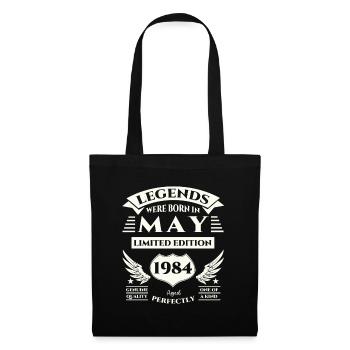 39ème Anniversaire Homme Légendaire Mai Vintage 1984 - Sac en tissu - noir - Devant