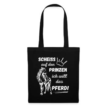 Ich will das Pferd - Stoffbeutel - Schwarz - Vorne