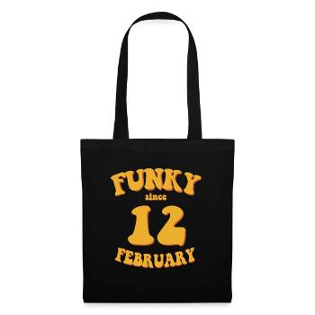 Funky Birthday: February 2012 - Flower Power - Tote Bag - black - Front