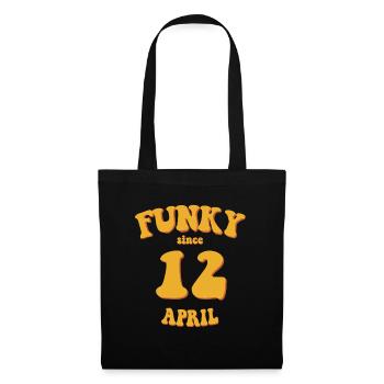 Funky Birthday: April 2012 - Flower Power - Tote Bag - black - Front