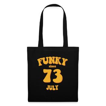 Funky Birthday: July 1973 - Flower Power - Tote Bag - black - Front
