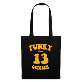 Funky Birthday: October 2003 - Flower Power - Tote Bag - black - Front