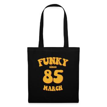 Funky Birthday: March 1985 - Flower Power - Tote Bag - black - Front